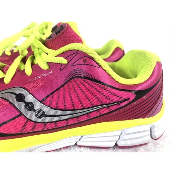 SAUCONY Girls Shoes Natural Series Pink Yellow Sneakers Size 4 1/2 - Picture 4 of 9